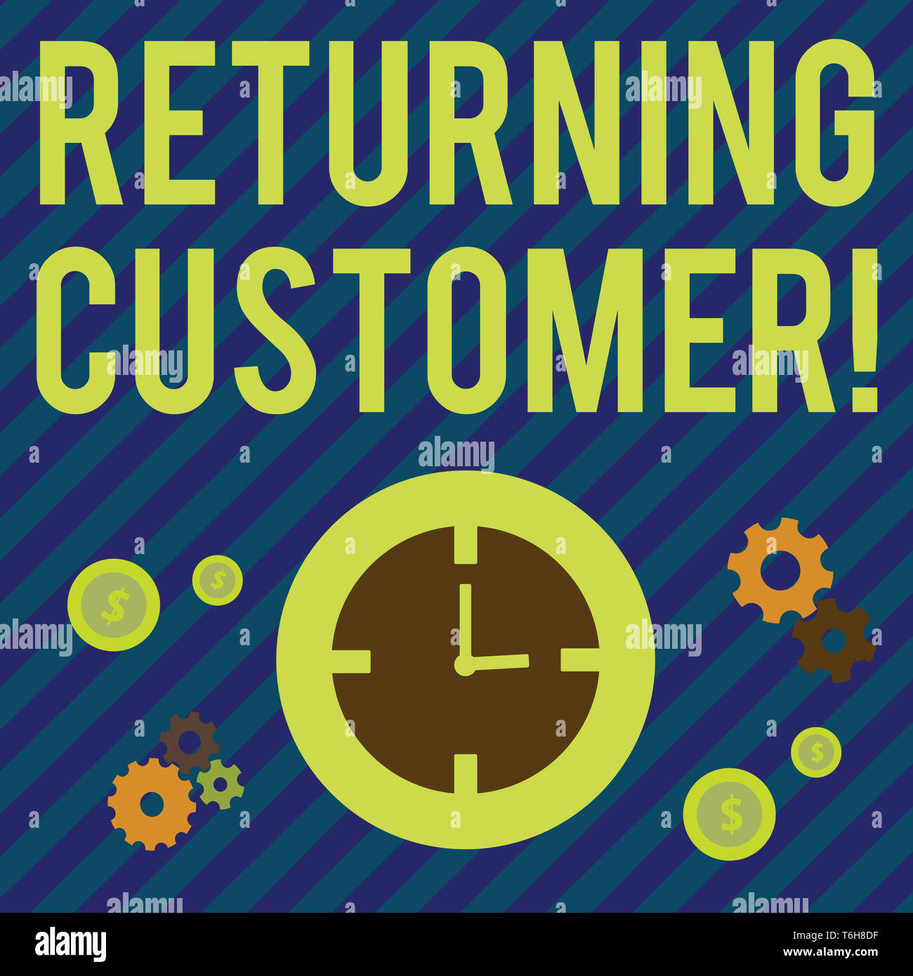 Text sign showing Returning Customer. Business photo showcasing ...