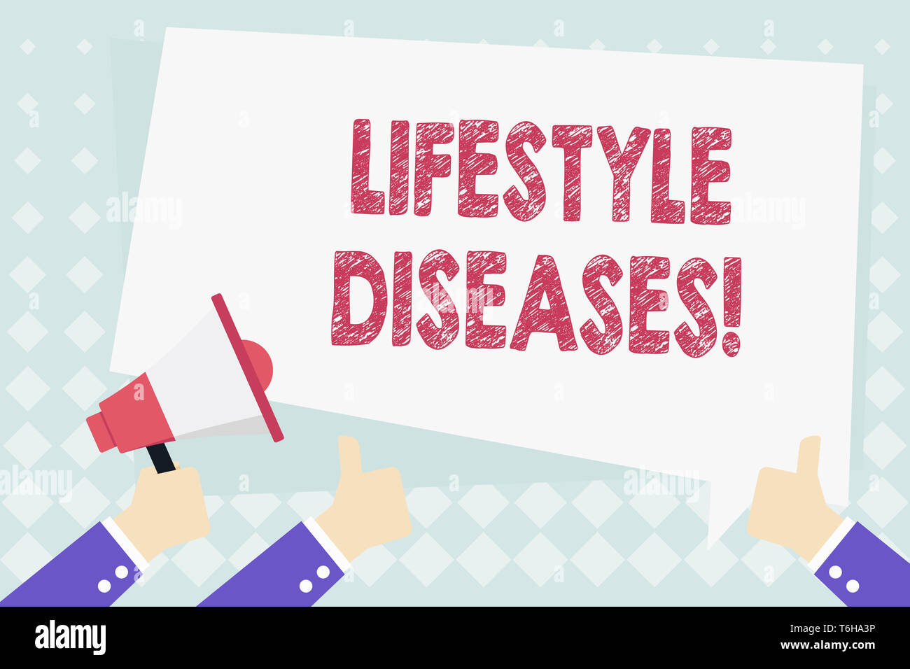 Conceptual Hand Writing Showing Lifestyle Diseases Concept Meaning The Disease Associated With The Way A Demonstrating Lives Hand Holding Megaphone A Stock Photo Alamy