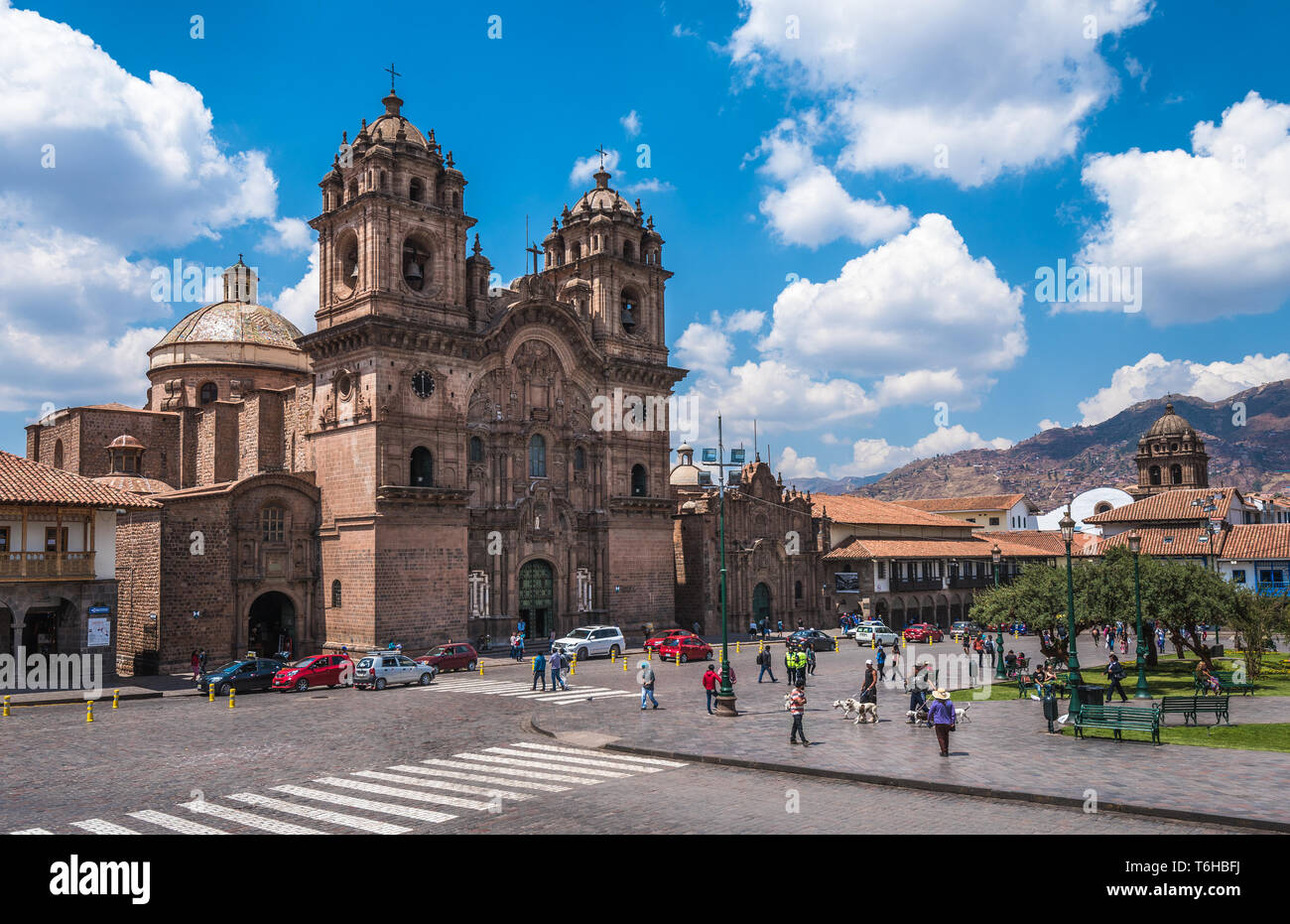 Plaza de Armas in historic center of Cusco, Peru Stock Photo