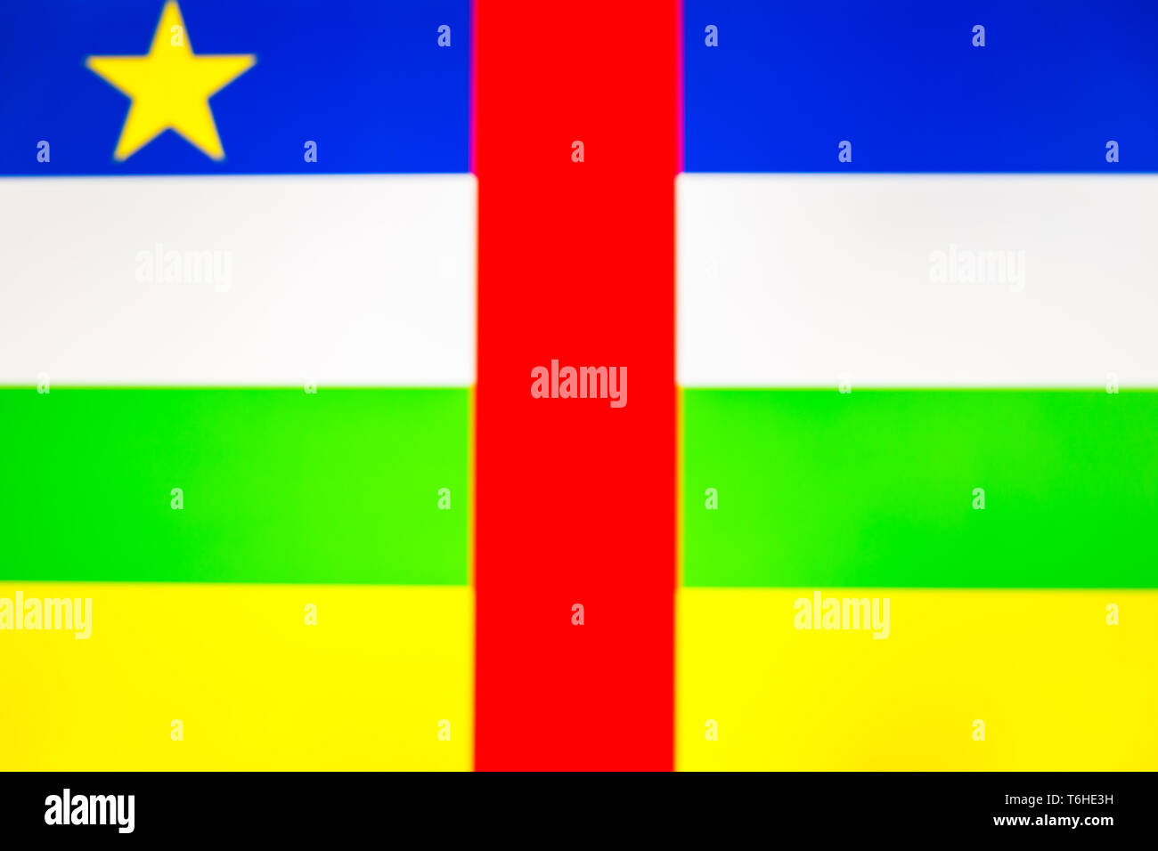 Abstract Blurred Background Color Of The National Flag Of Central