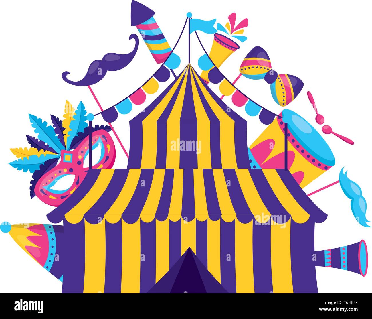 carnival tent amusement Stock Vector Image & Art - Alamy