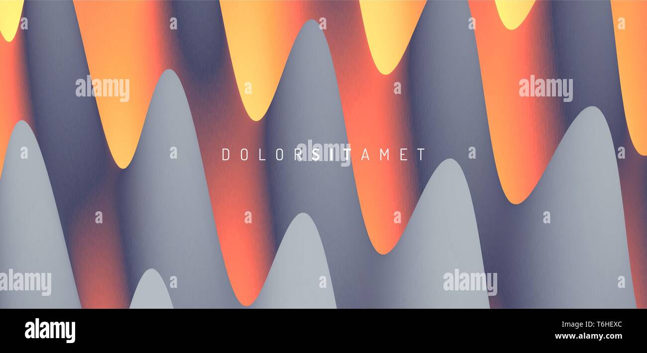 Abstract wavy background for banner, flyer and poster. Dynamic effect. Vector illustration. Cover design template. Can be used for advertising, market Stock Vector