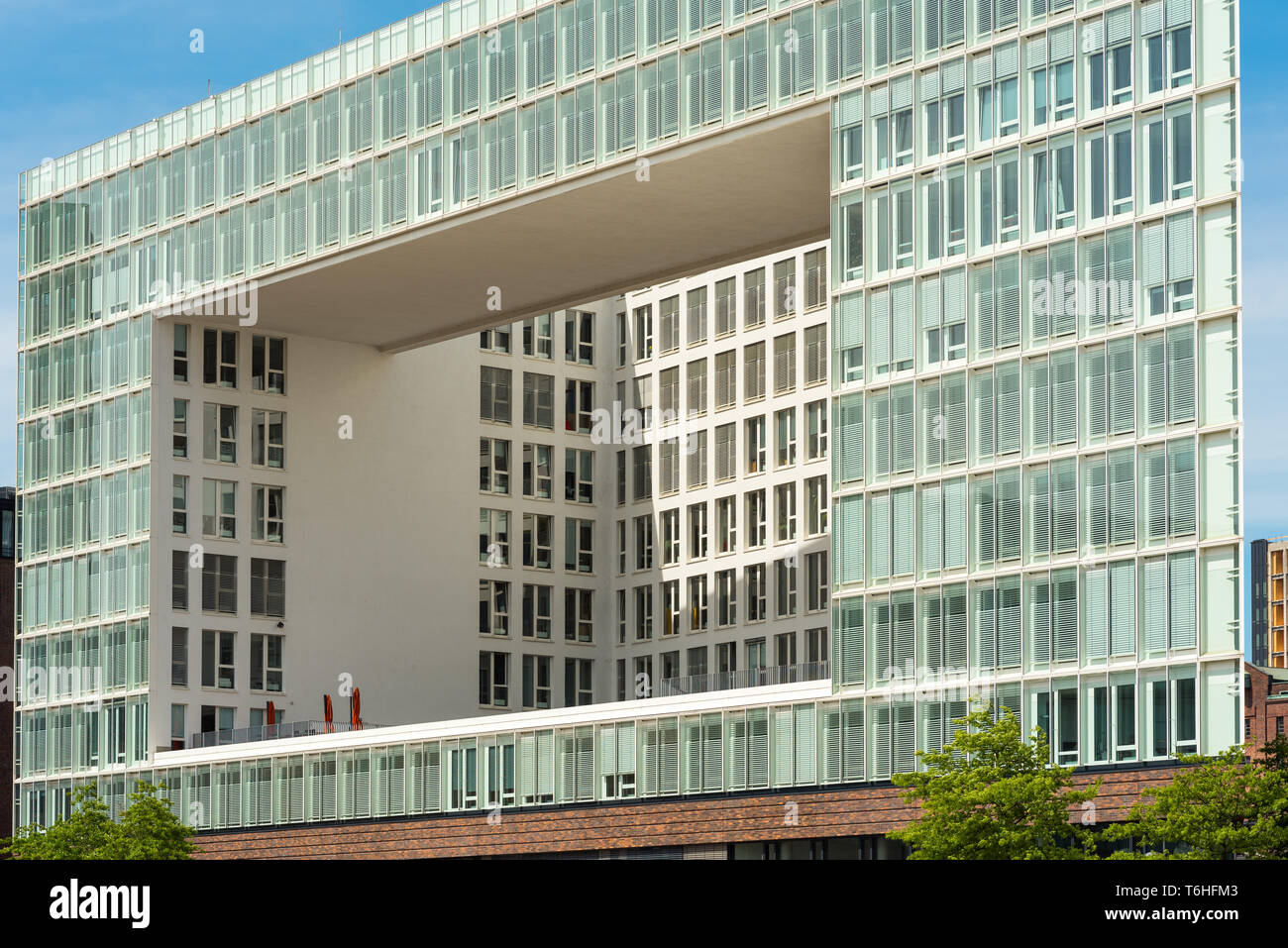 Sophisticated architecture and extraordinary buildings in the HafenCity Hamburg Stock Photo