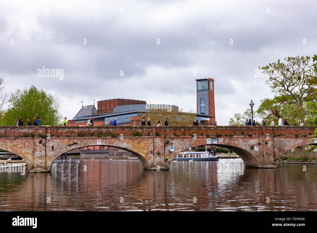 The river Avon at Stratford upon Avon, Warwickshire, West Midlands. Stock Photo