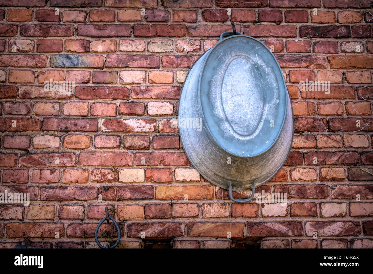 Old Zinc Pan Stock Photo Alamy