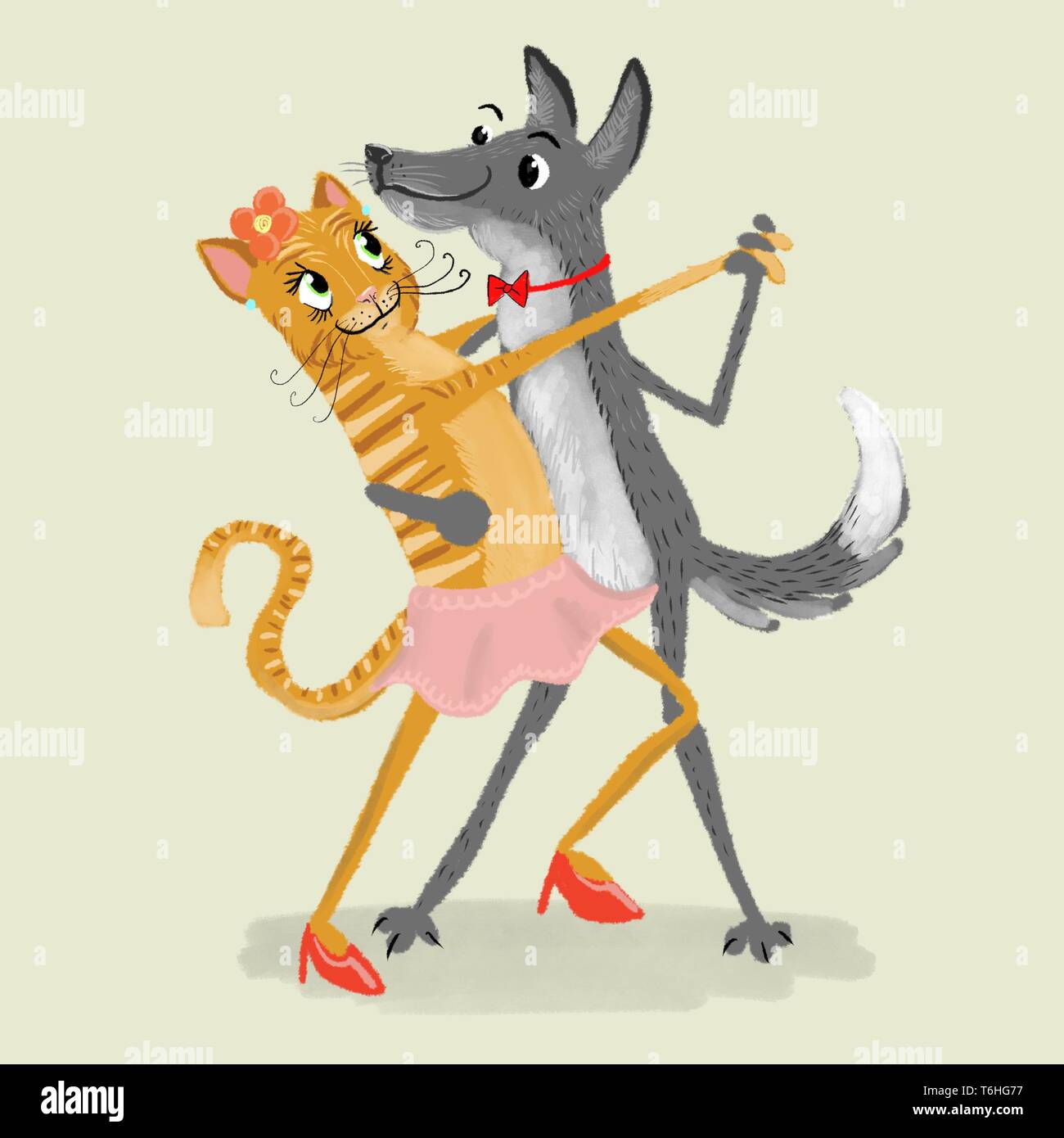 dancing dog and cat