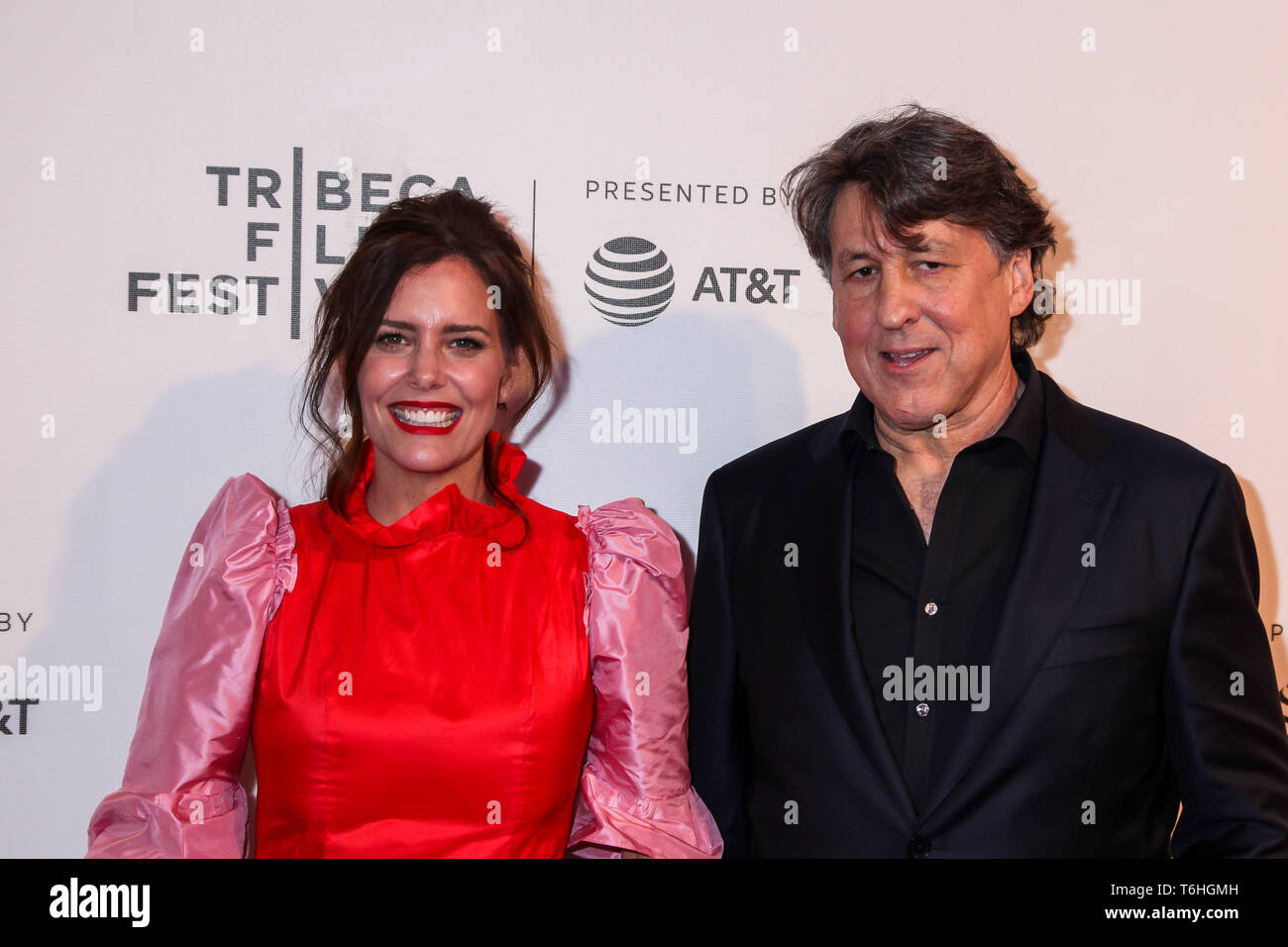 Ione Skye (L) and Cameron Crowe( R) attending at 30th Anniversary of 'Say Anything'  2019 Tribeca Film Festival at Stella Artois Theater at BMCC Tribe Stock Photo