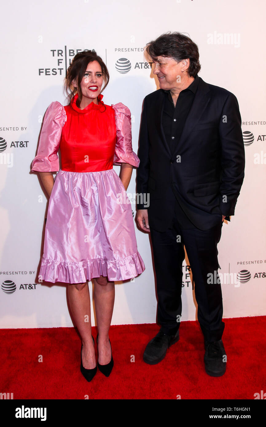 Ione Skye (L) and Cameron Crowe( R) attending at 30th Anniversary of 'Say Anything'  2019 Tribeca Film Festival at Stella Artois Theater at BMCC Tribe Stock Photo