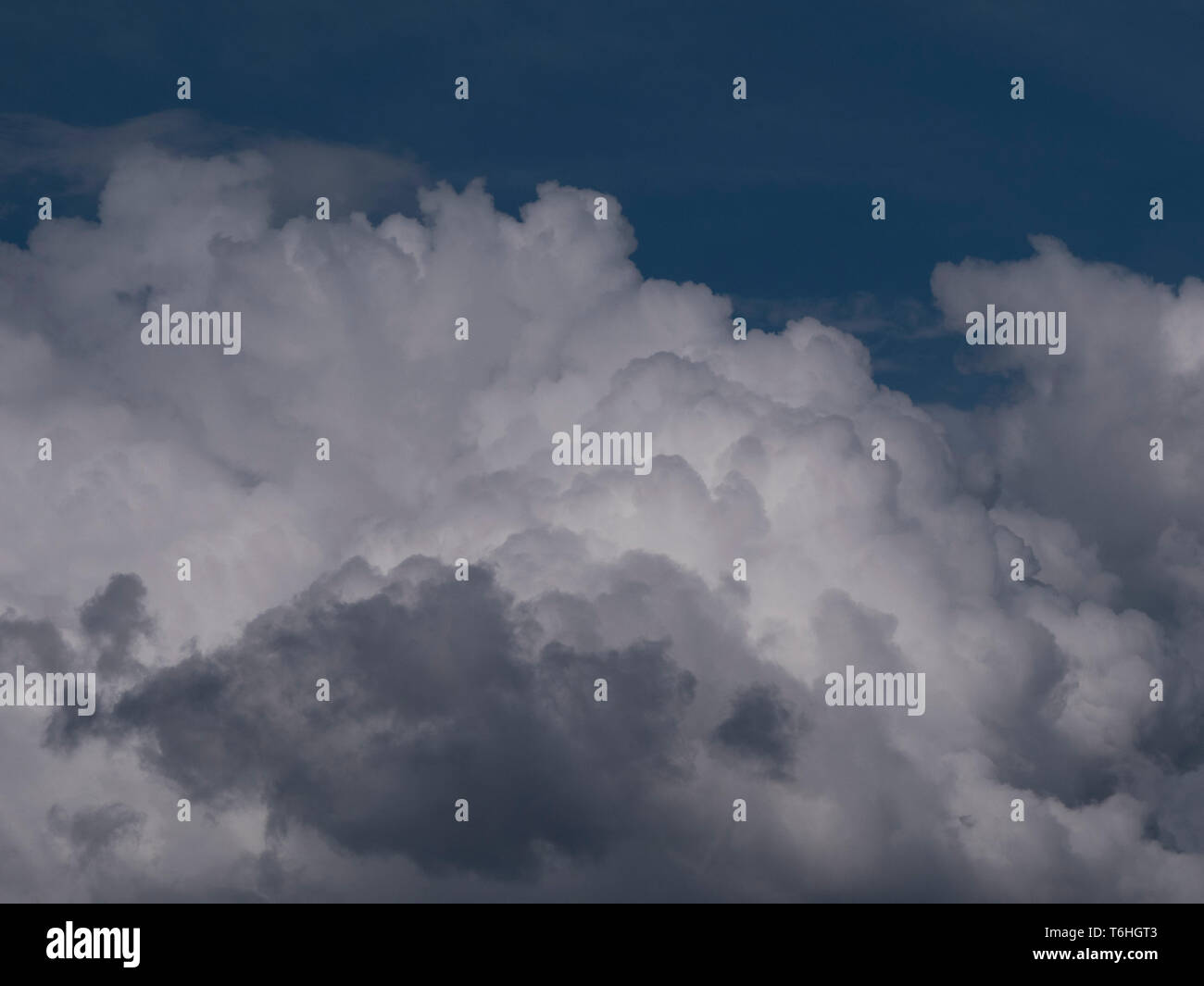 Cumulus Storm clouds gathering over Monroe, Washington to in Western Washington northeast of Seattle.. Stock Photo