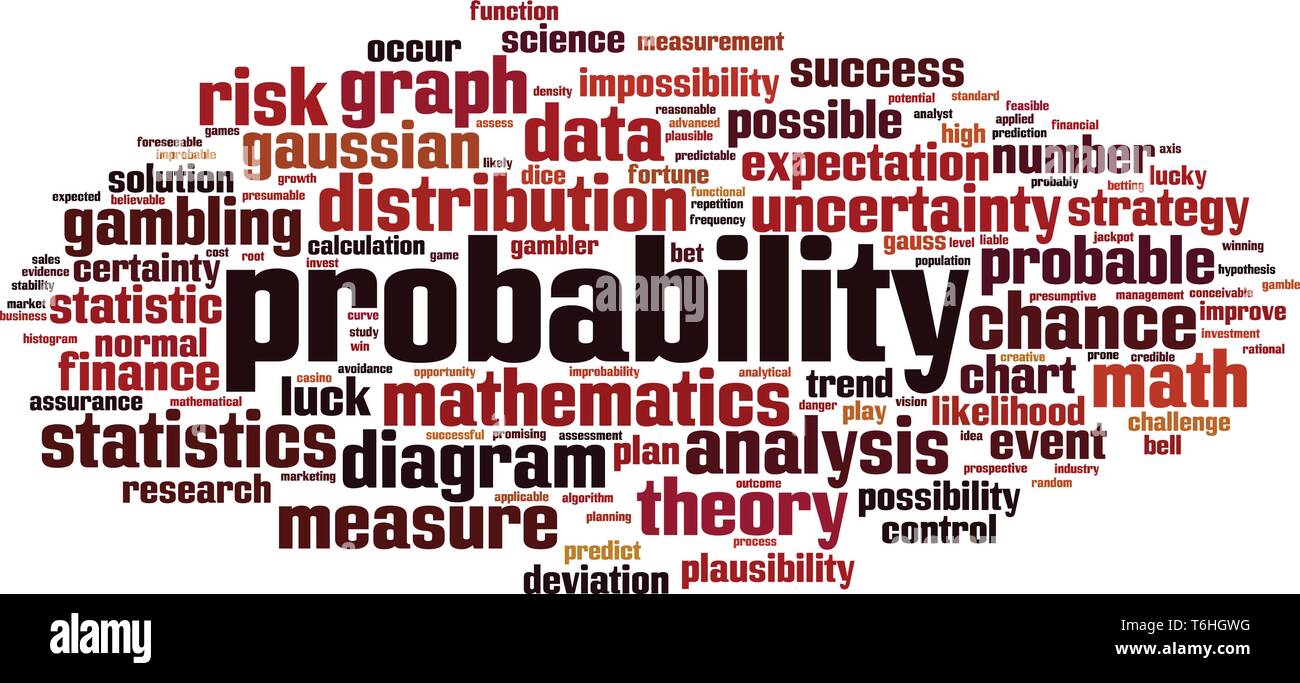 Probability word cloud concept. Collage made of words about probability ...
