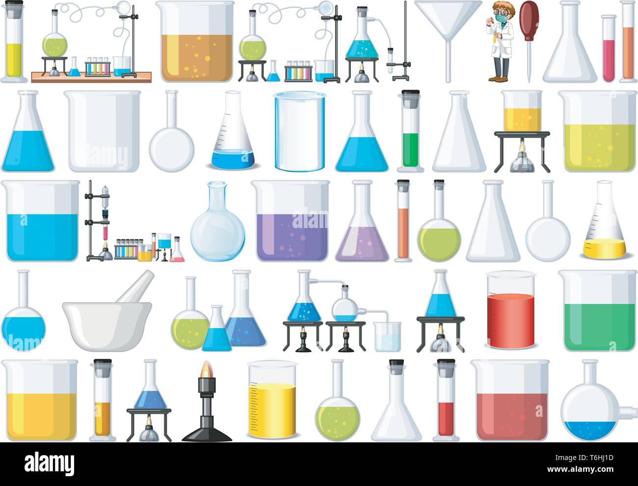 Set of lab tools illustration Stock Vector Image & Art - Alamy