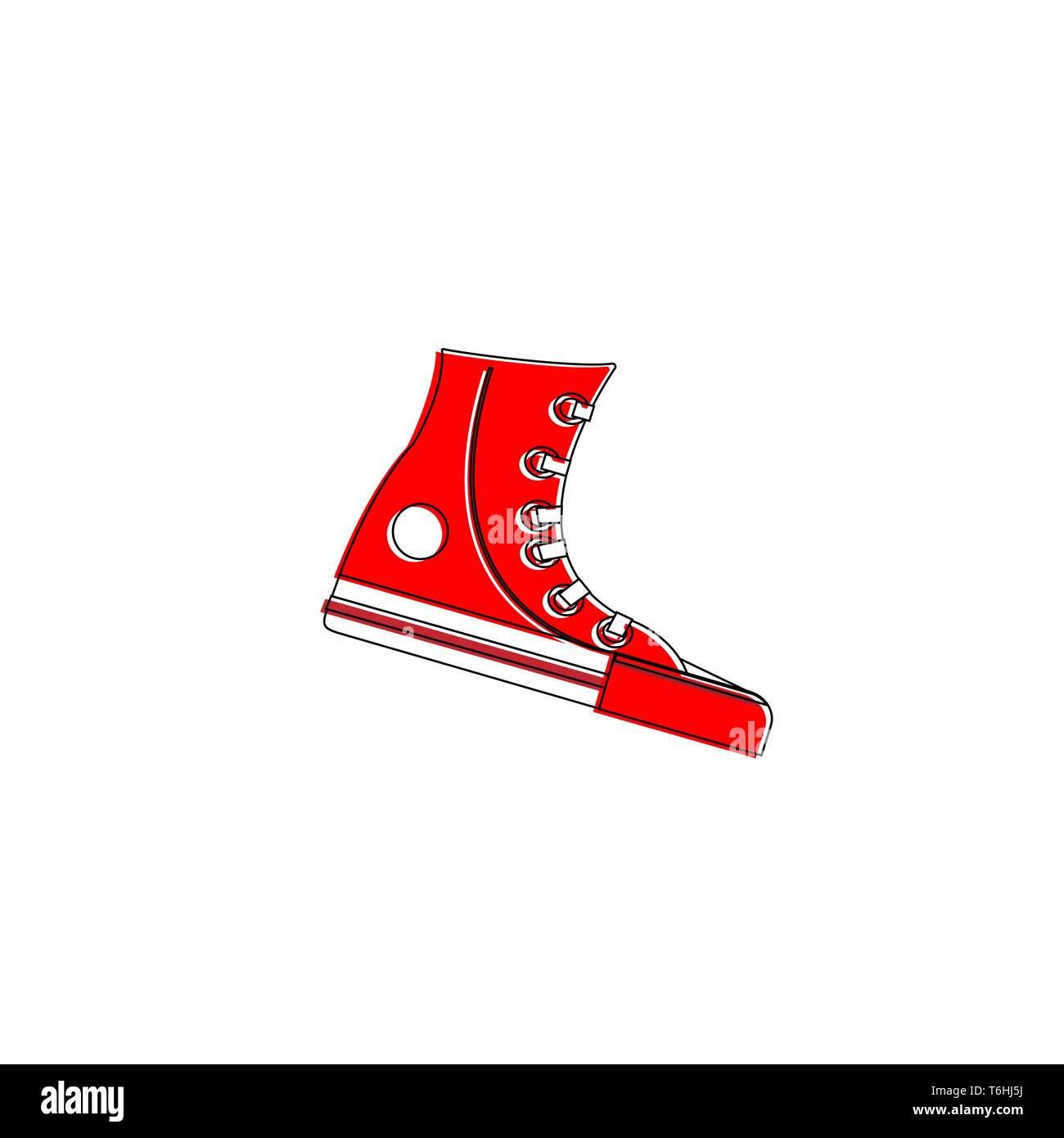 Sneaker icon on white isolated background. Vector illustration Stock Vector