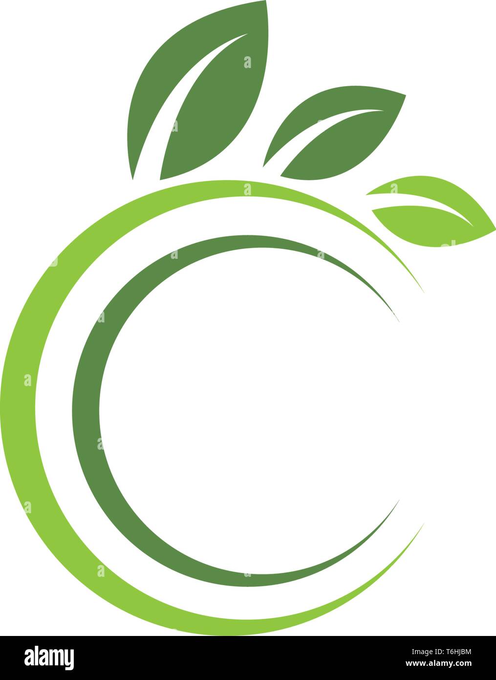 Leaf green nature logo and symbol health Stock Vector Image & Art - Alamy