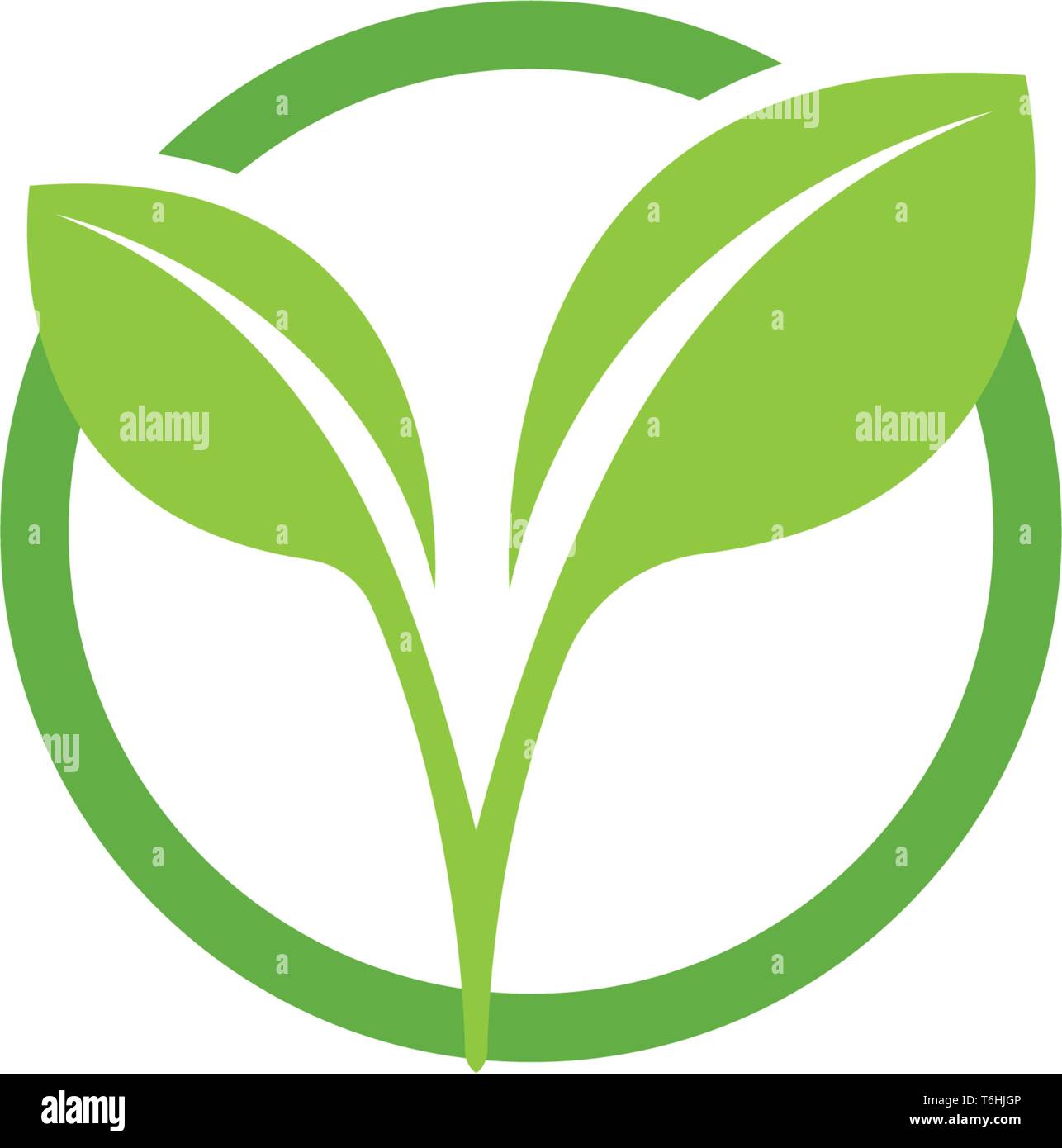 Leaf green nature logo and symbol health Stock Vector Image & Art - Alamy