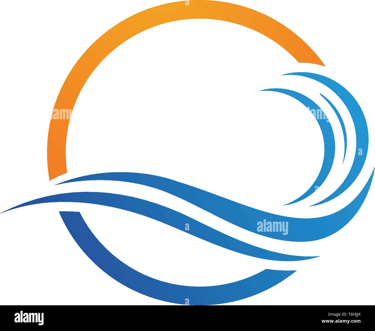 Wave beach logo and symbol vector Stock Vector Image & Art - Alamy