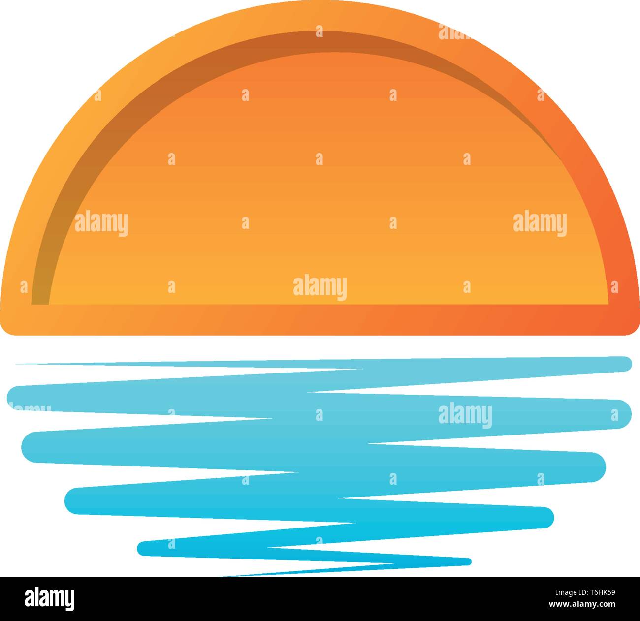 beach sunset logo design vector icon element, sunset logo concept ...
