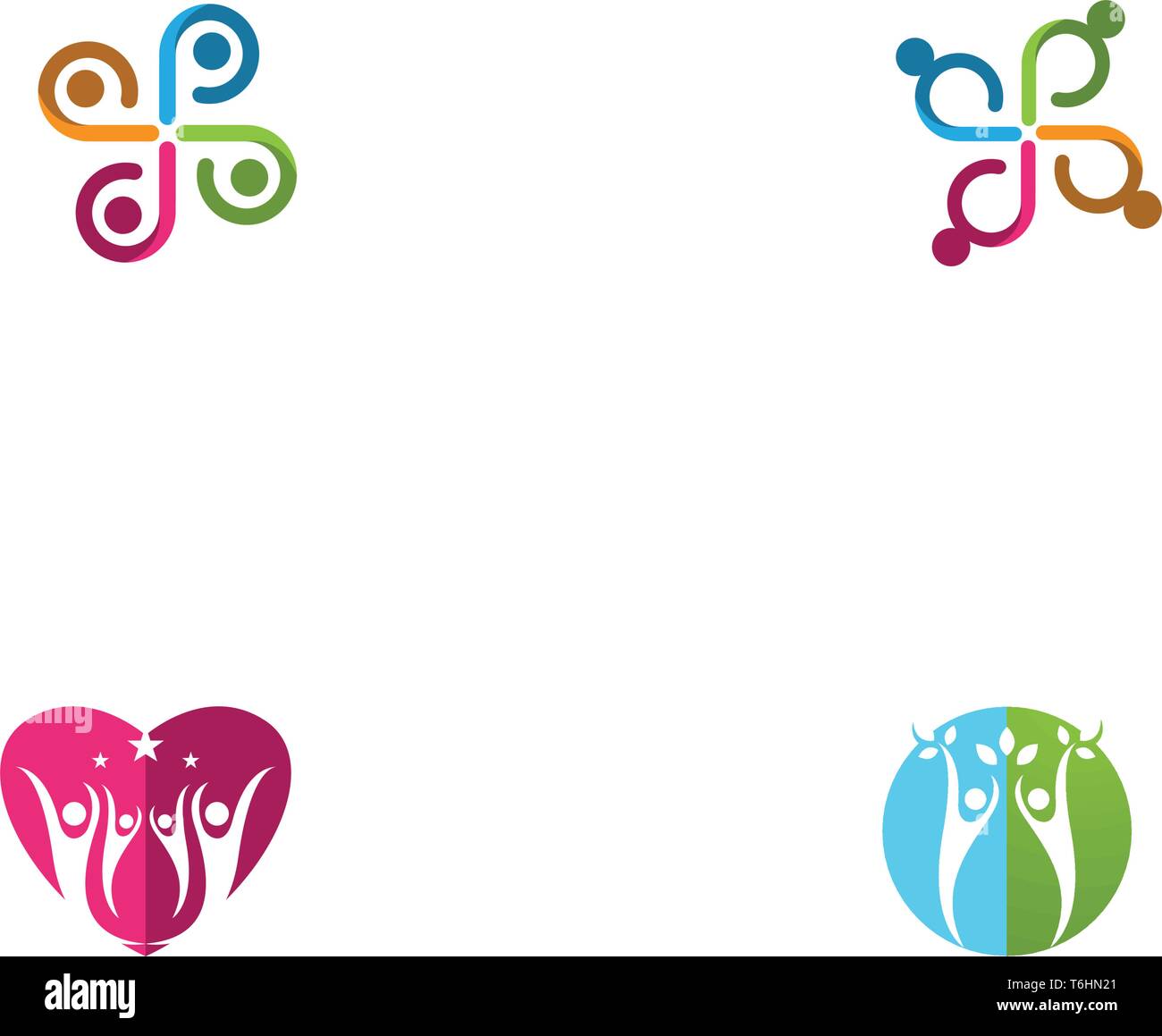community and Adoption care Logo template vector icon Stock Vector