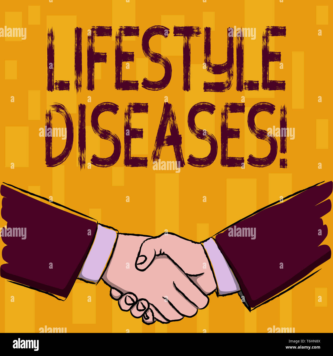 Writing Note Showing Lifestyle Diseases Business Concept For The Disease Associated With The Way A Demonstrating Lives Businessmen Shaking Hands Form Stock Photo Alamy