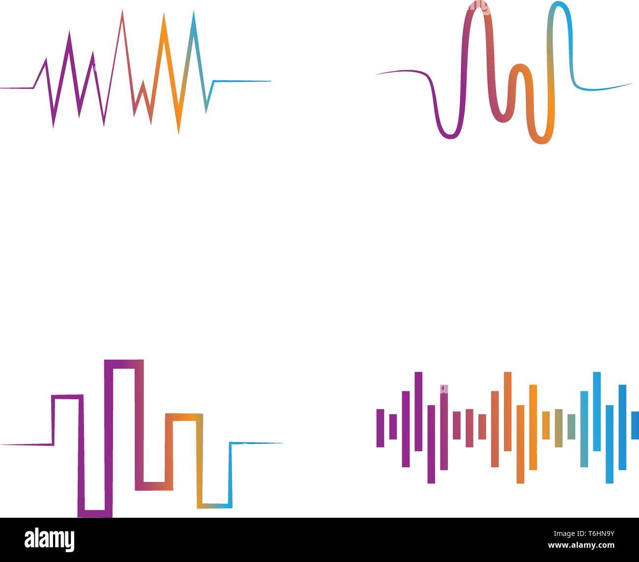 sound wave ilustration logo and vector icon template Stock Vector