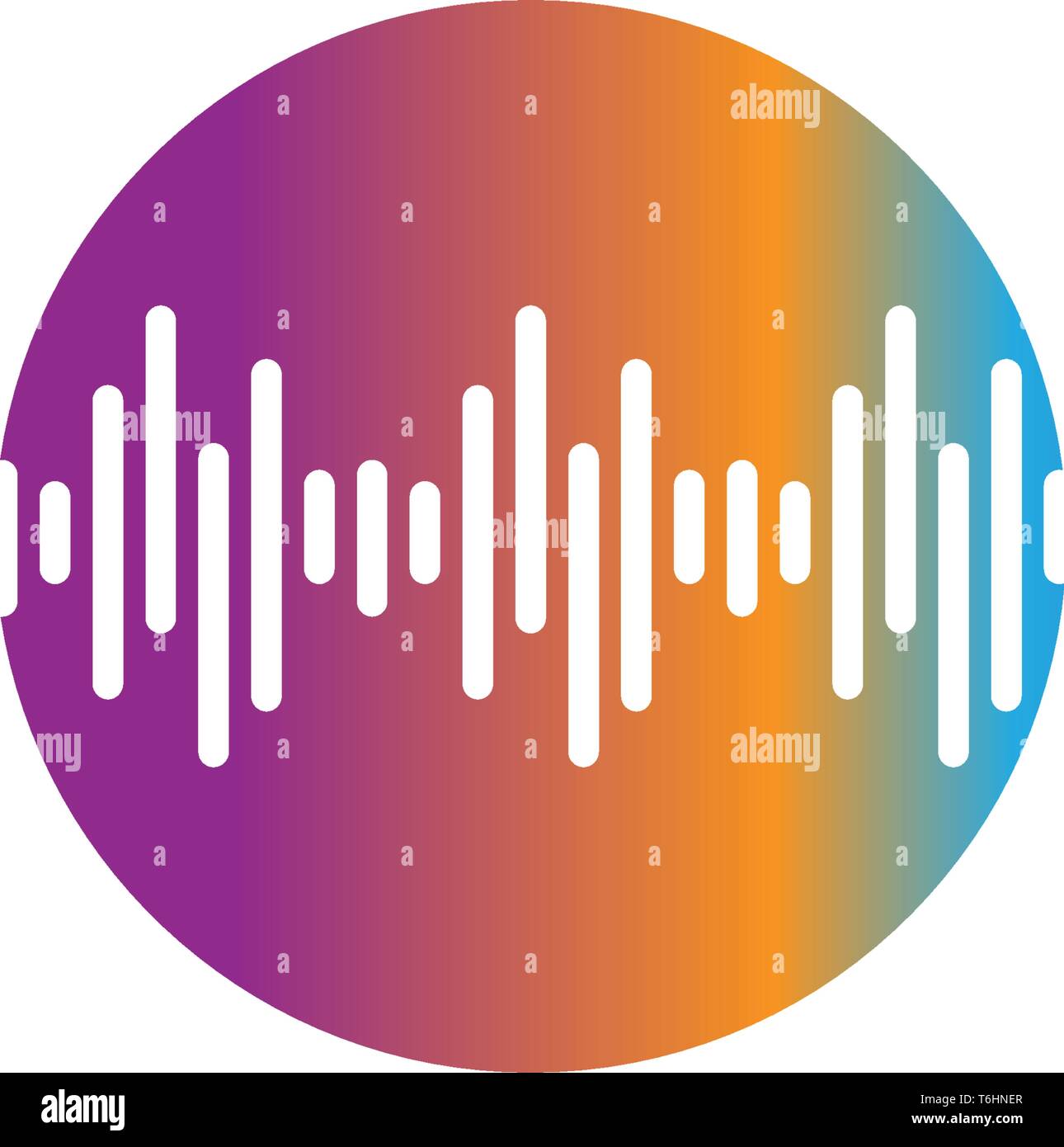 sound wave ilustration logo and vector icon template Stock Vector