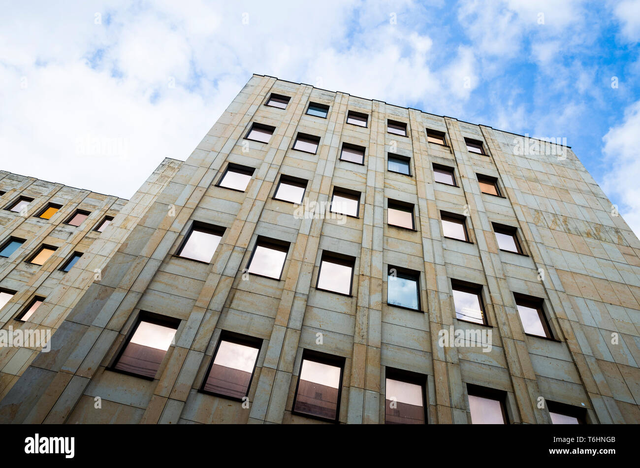 Tinted windows on an office block in Berlin, Germany. Stock Photo
