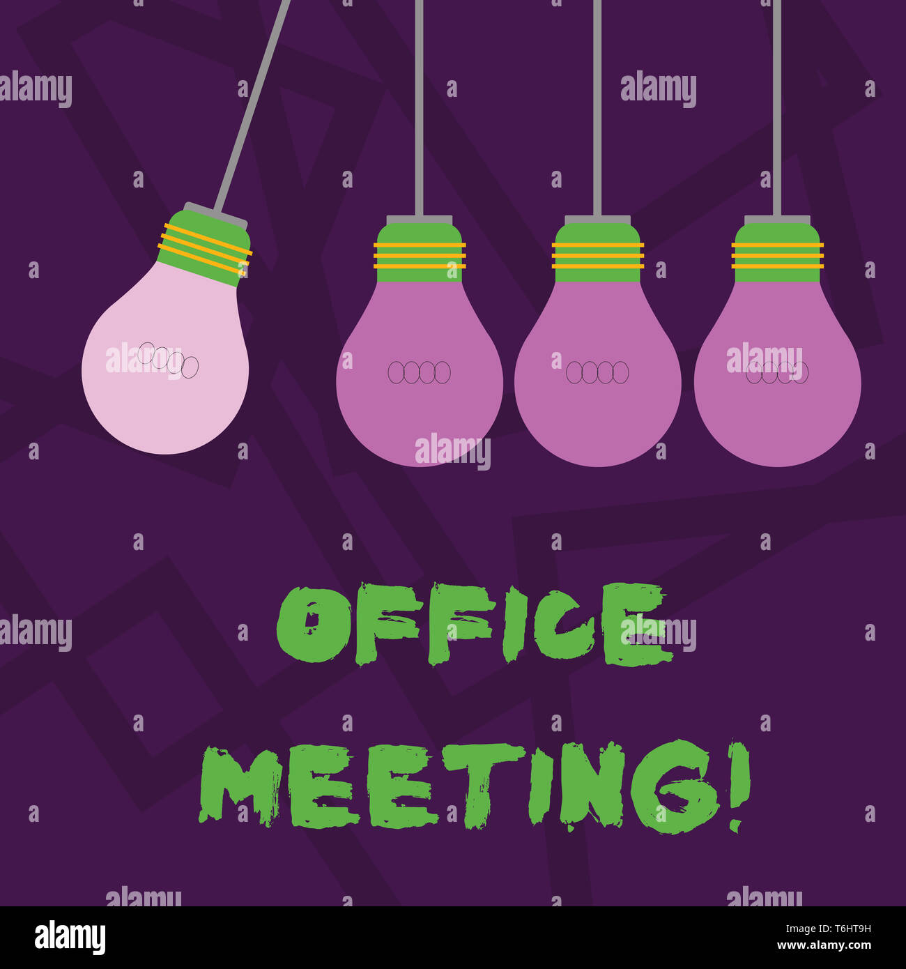 Conceptual Hand Writing Showing Office Meeting Concept Meaning Colleagues Come Together To Discuss Issues Or Things Color Pendant Bulb Hanging With D Stock Photo Alamy