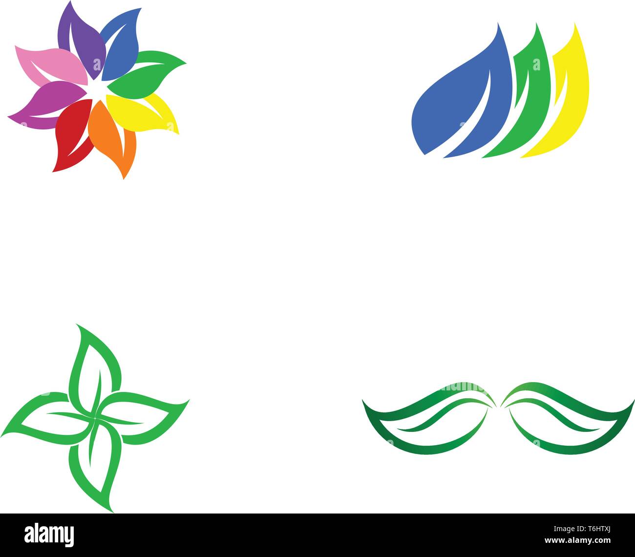 Leaf green nature logo and symbol health Stock Vector Image & Art - Alamy