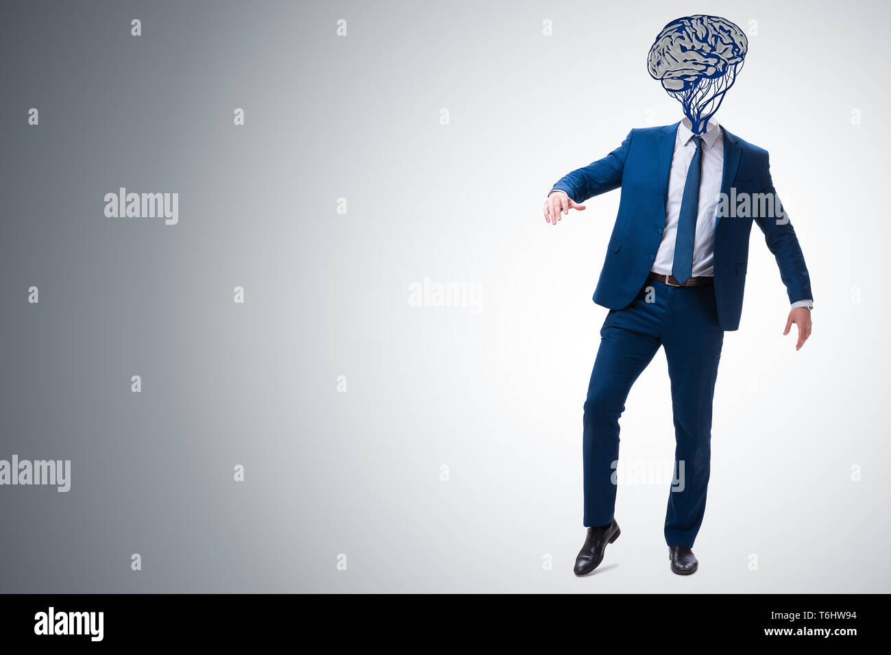 Man in artificial intelligence concept Stock Photo