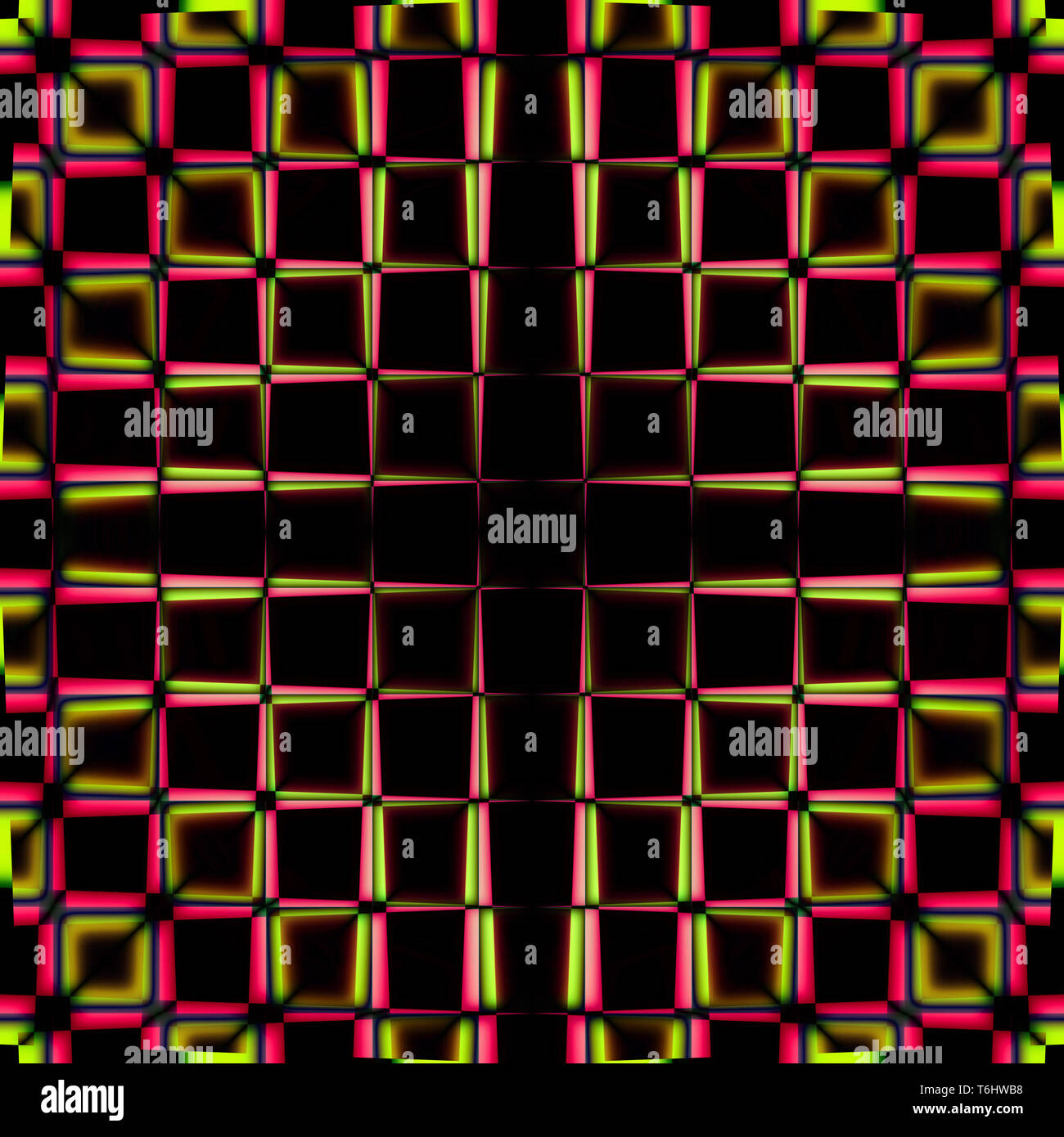 Red and yellow squares pattern Stock Photo
