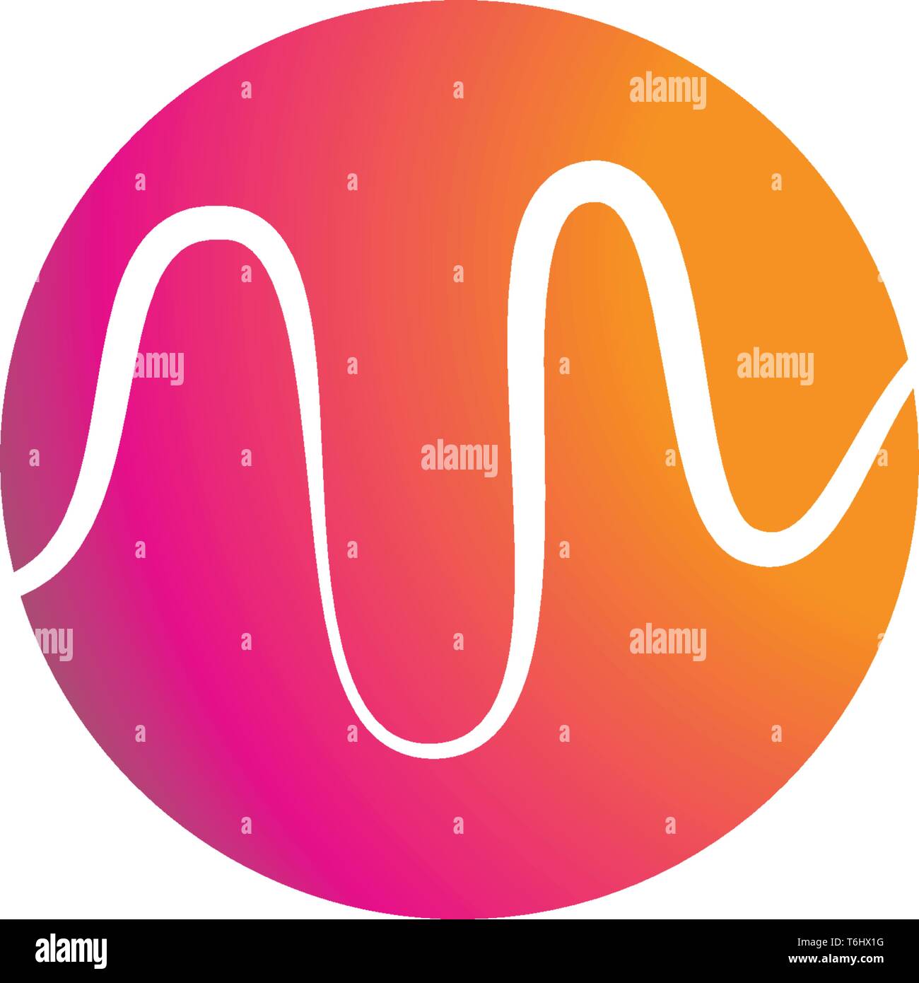 sound wave ilustration logo vector icon template Stock Vector