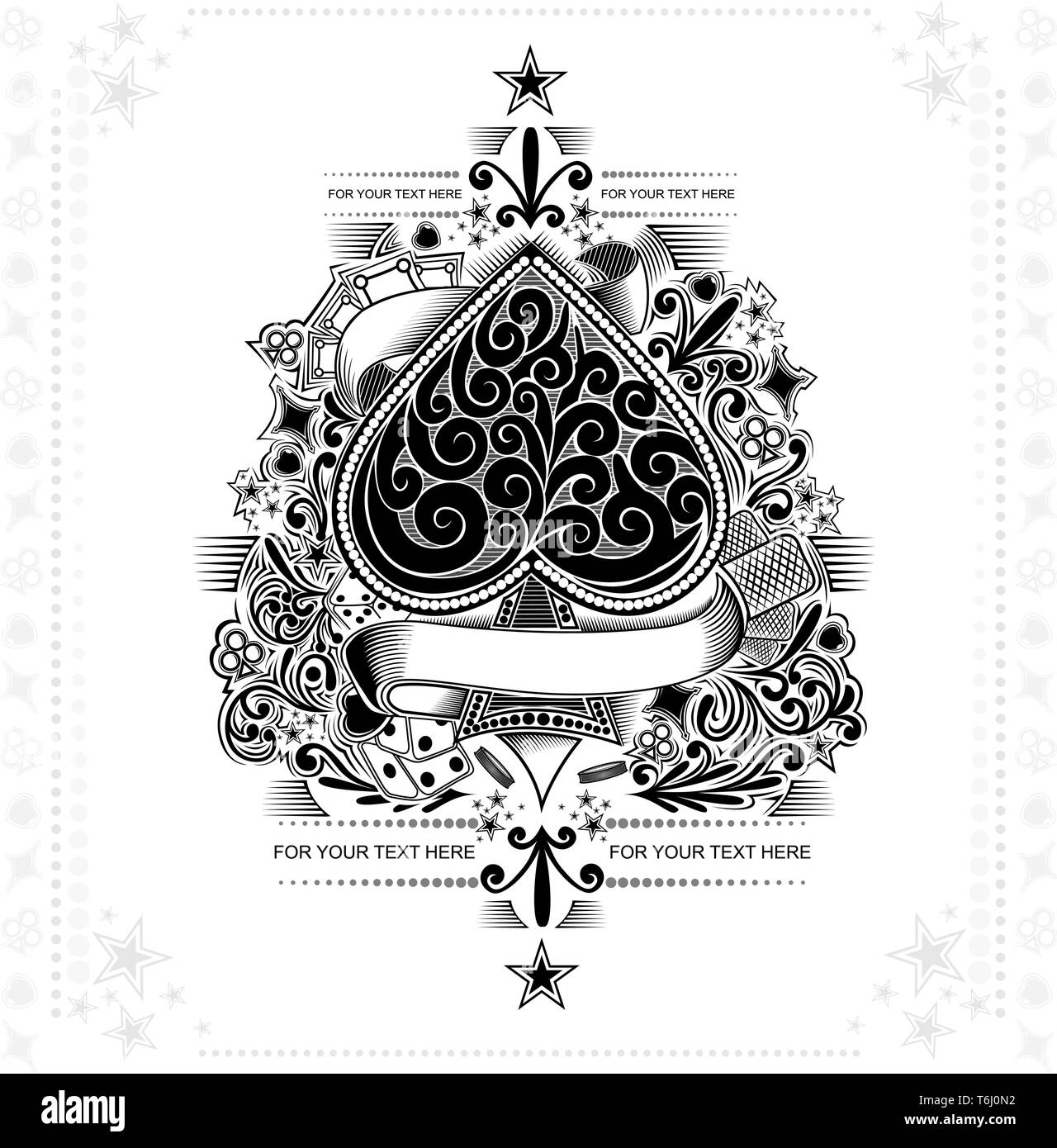 Ace of hearts Black and White Stock Photos & Images - Alamy