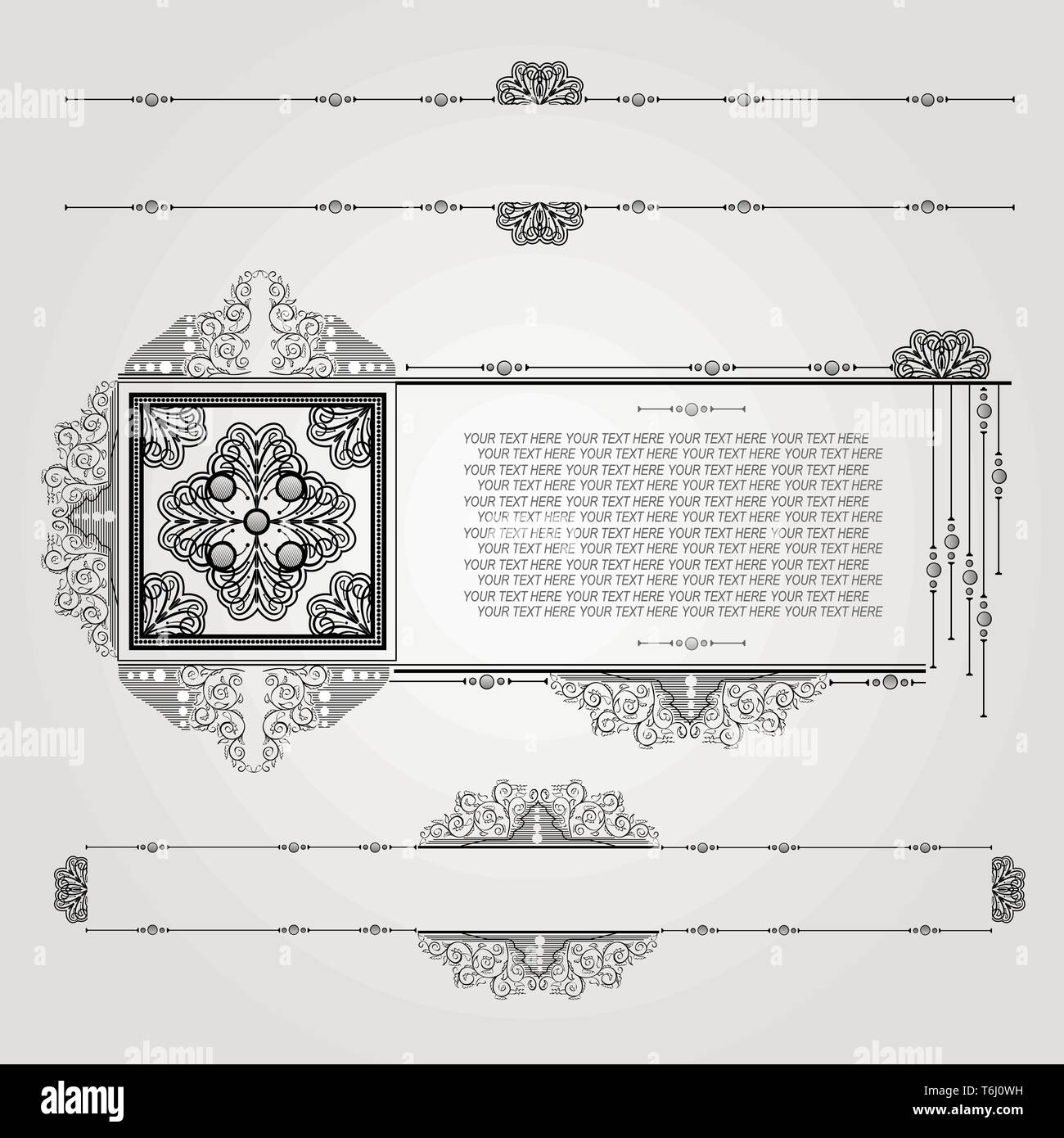 engraving old banner Stock Vector
