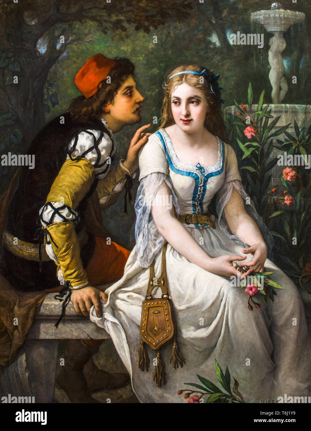 Romeo and Juliet, painting by Julius Salles, by 1898 Stock Photo Alamy