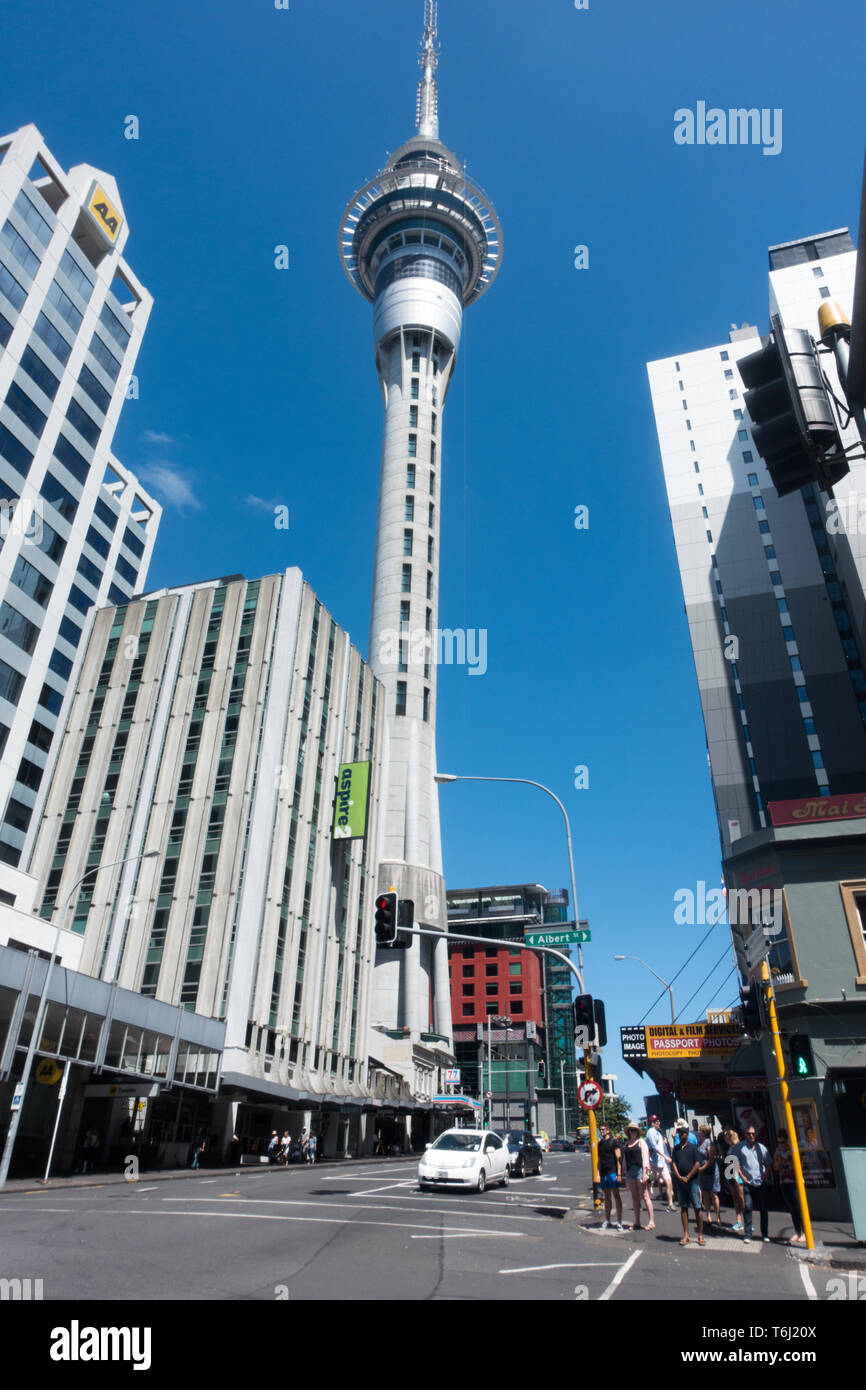 The Sky Tower, used for and as an observation tower