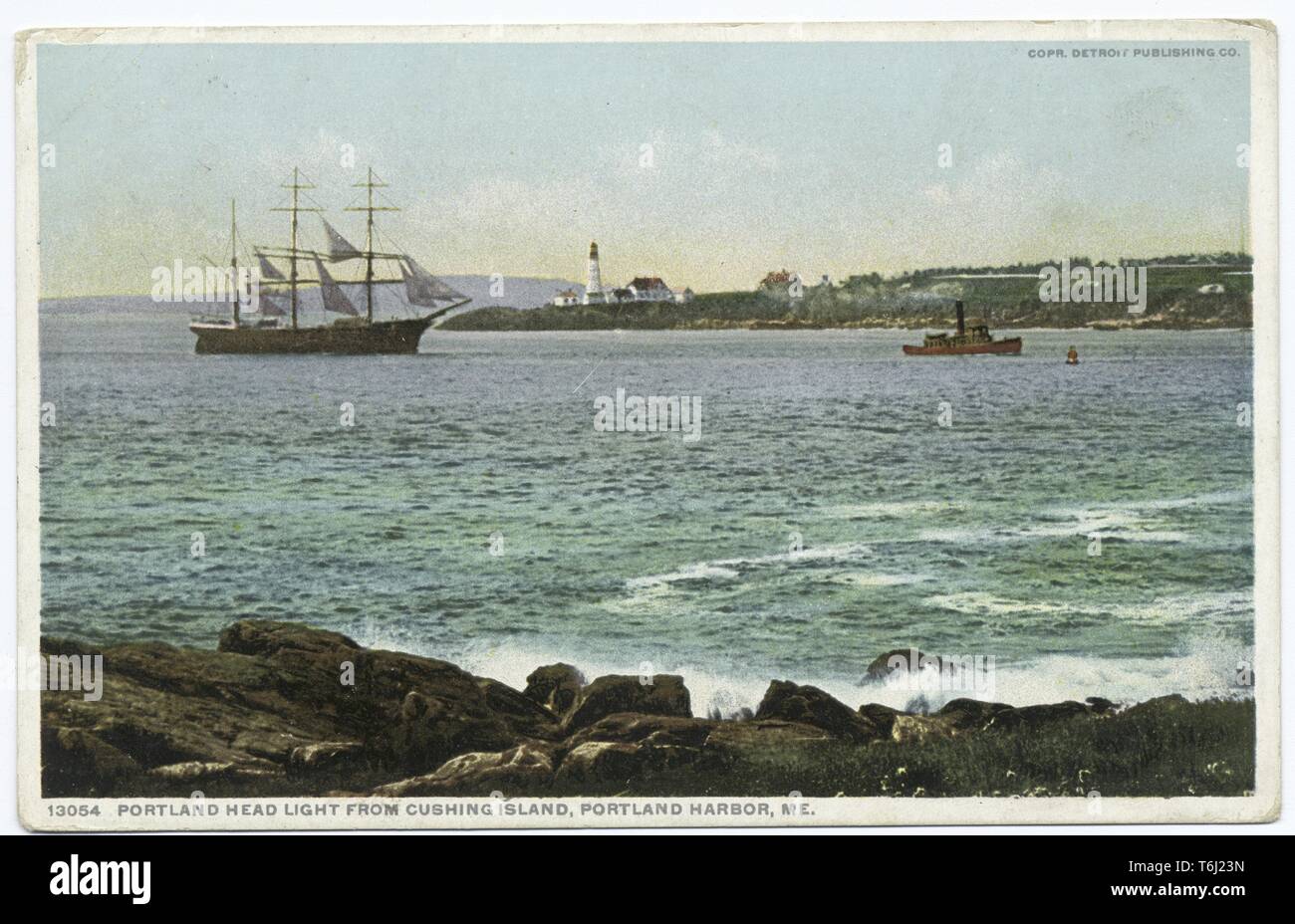 Detroit Publishing Company vintage postcard of Portland Head Light from