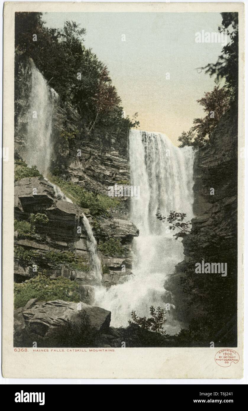 Detroit Publishing Company vintage postcard of Haines Falls in