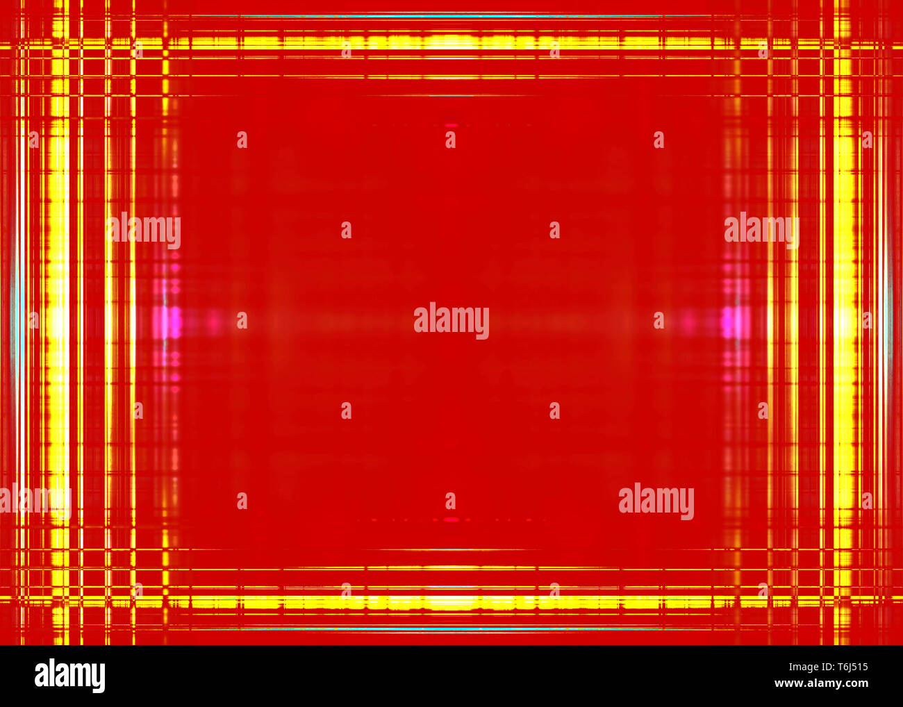 Colourful yellow lines border on red Stock Photo - Alamy