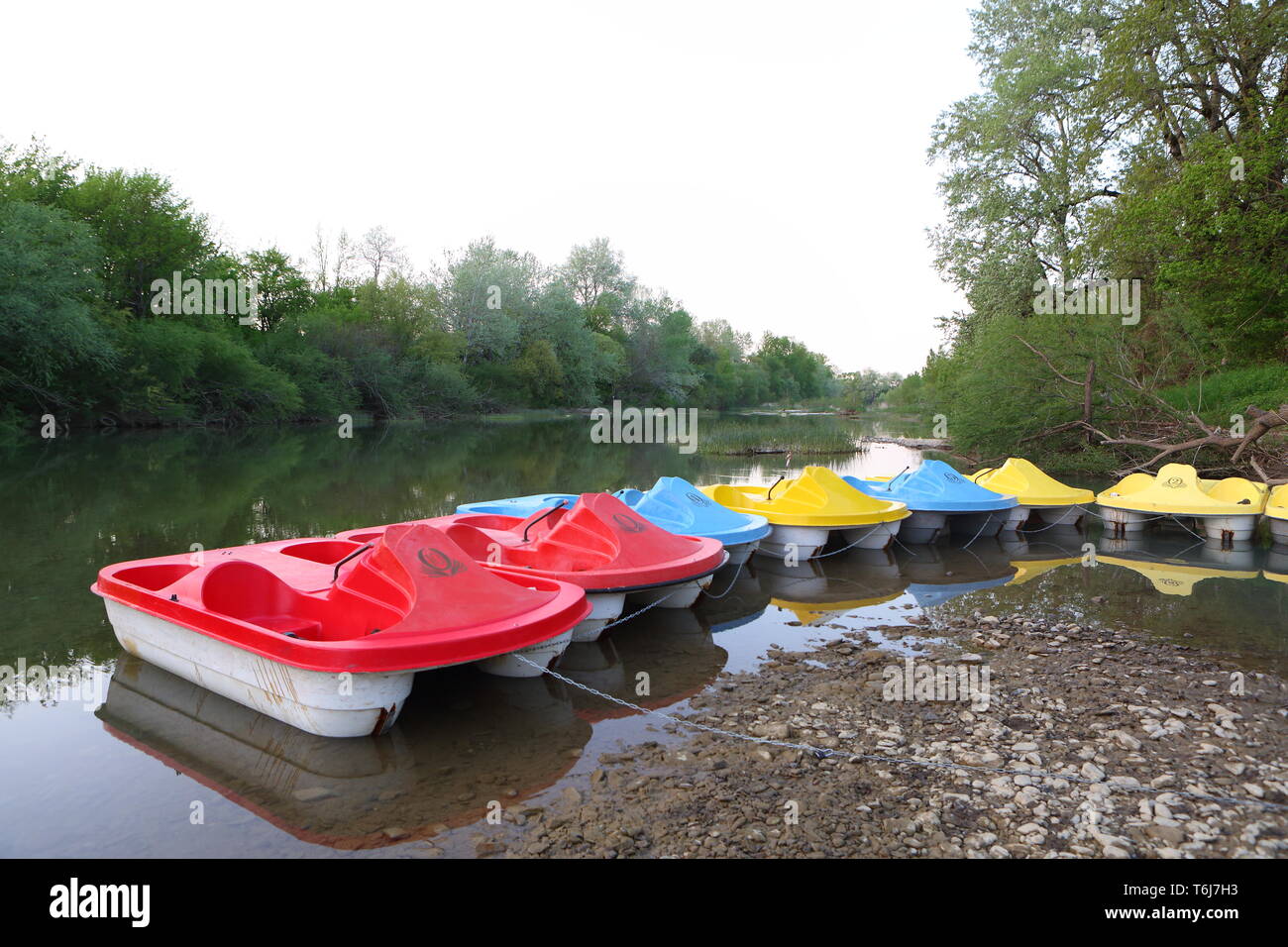 Catamarans on the dock Stock Photo