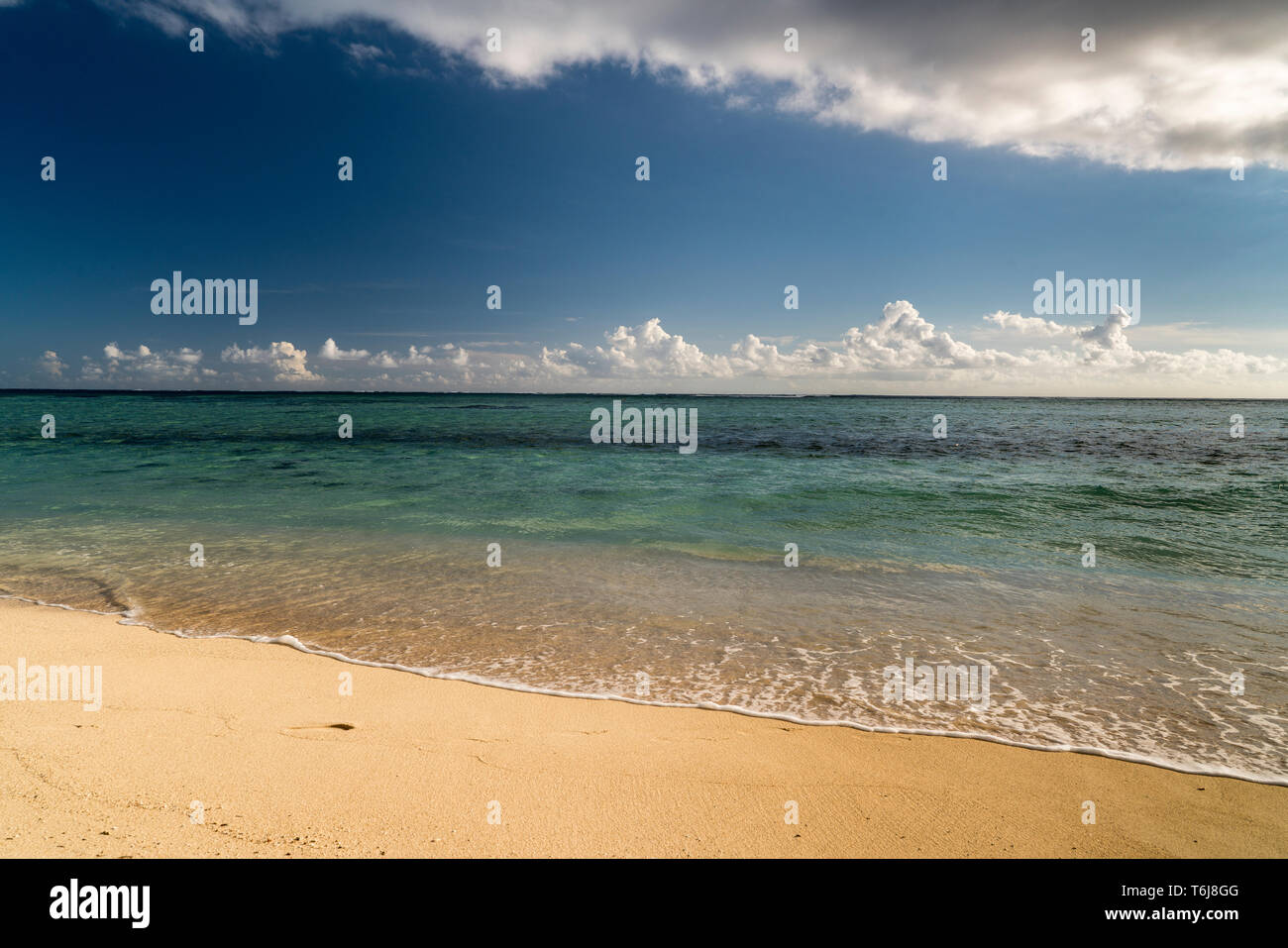 Beautiful beach at the south tip of Le Morne in Mauritius Stock Photo