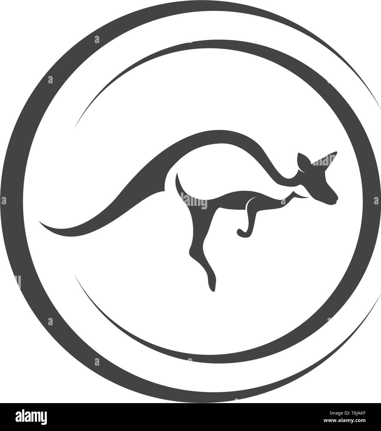 Kangaroo jump animal logo Stock Vector Image & Art Alamy