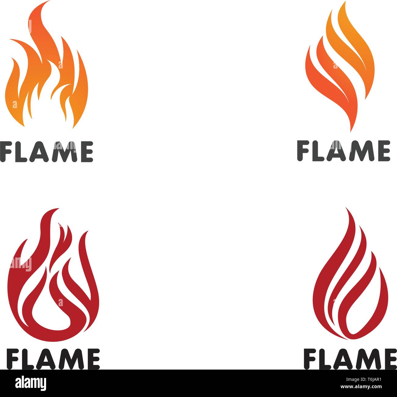 Fire flame Template vector icon Oil, gas and energy logo concept Stock ...