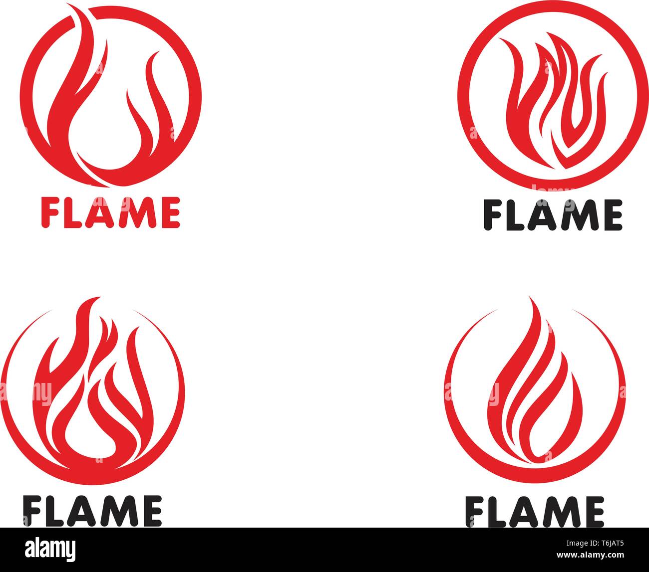 Fire flame Template vector icon Oil, gas and energy logo concept Stock ...