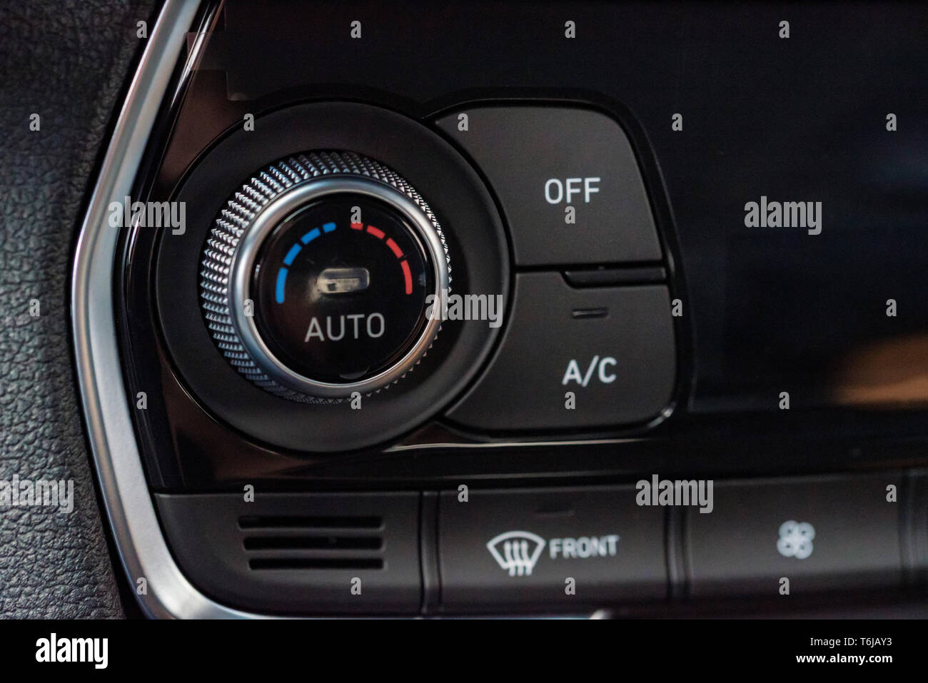 Climate control unit in the new car close Stock Photo Alamy