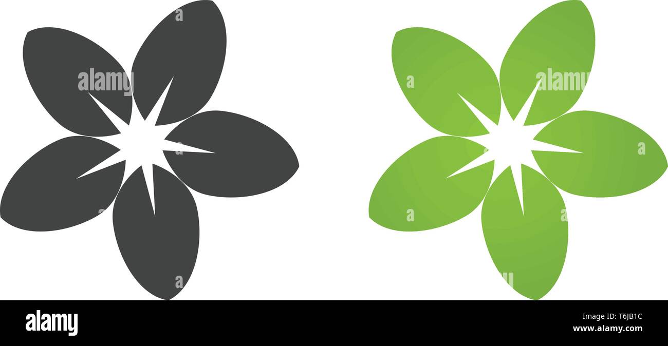 Jasmine flower icon illustration design logo template Stock Vector