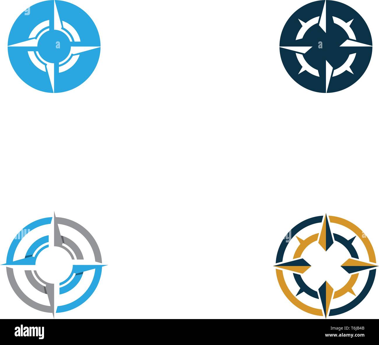 Compass logo template icon vector image Stock Vector Image & Art - Alamy