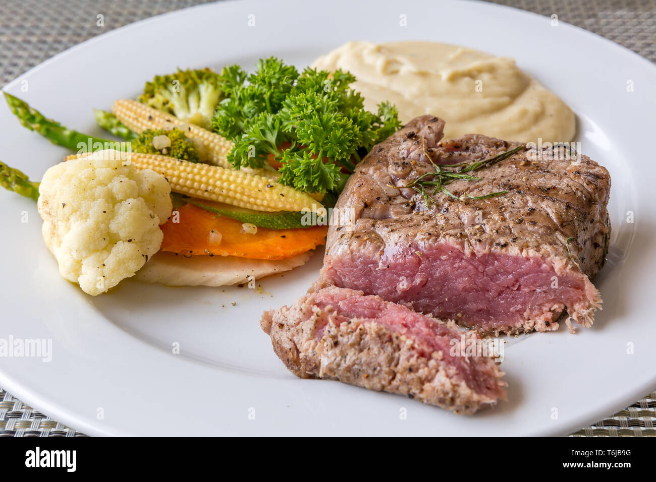 grilled fillet steak Stock Photo Alamy