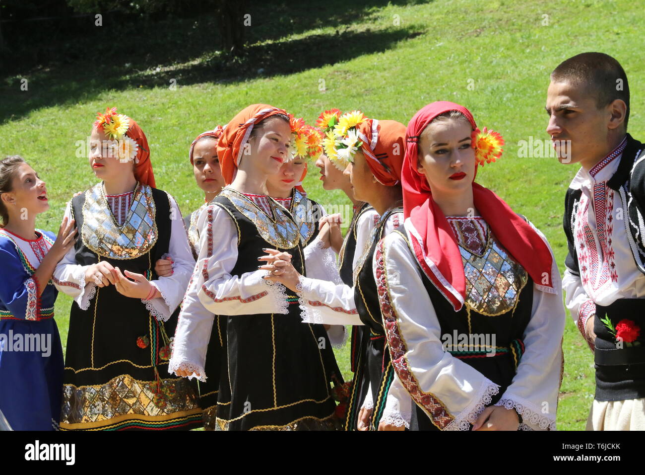 People in traditional authentic folk costumes Stock Photo - Alamy