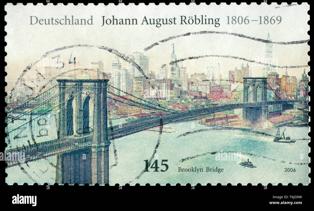 Postage stamp from the Federal Republic of Germany in the Birth Bicentenary of Johann August Röbling series issued in 2006 Stock Photo