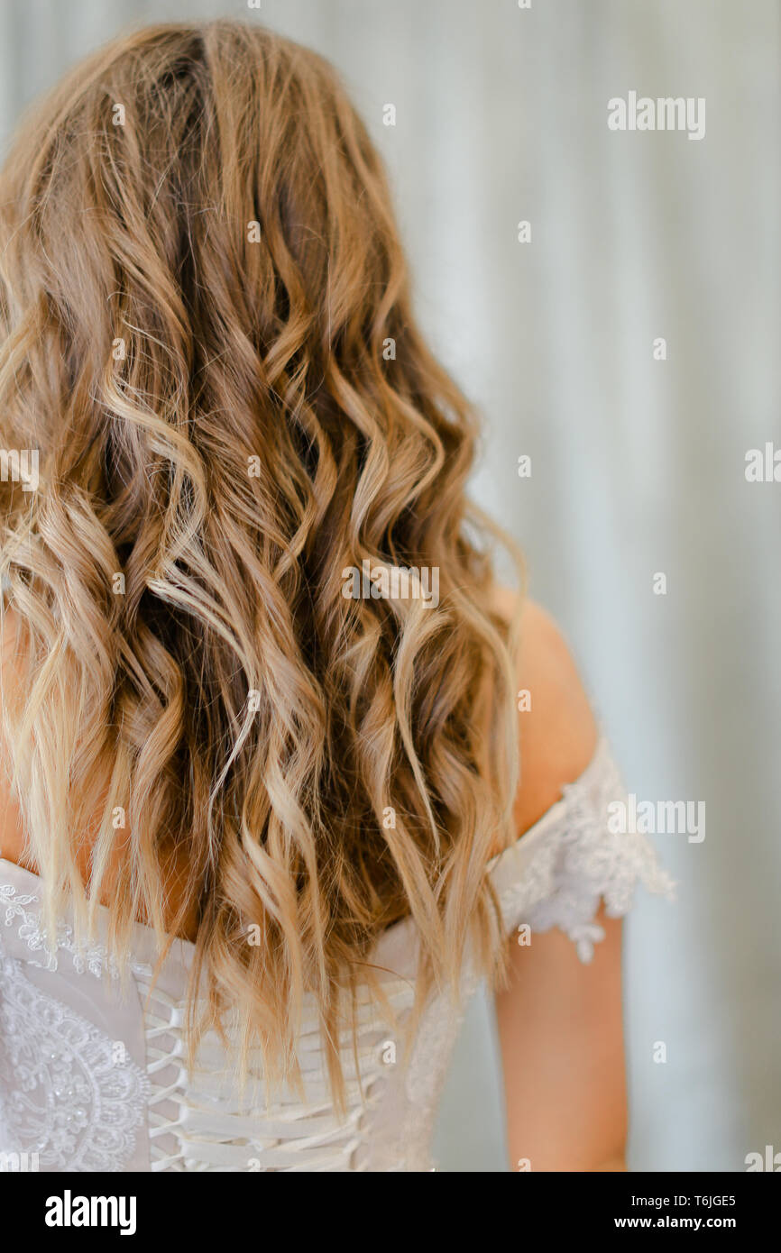 Long Curly Blonde Hair Stock Photos Long Curly Blonde Hair Stock