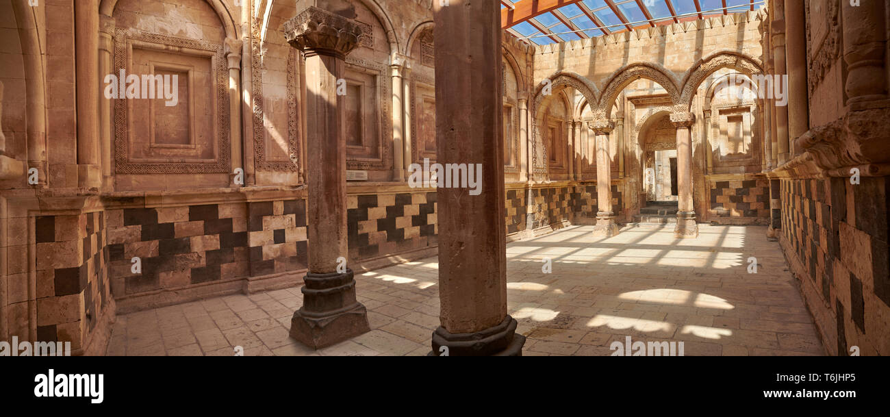 Main Hall in the Hareem of the 18th Century Ottoman architecture of the Ishak Pasha Palace (Turkish: İshak Paşa Sarayı) ,  Agrı province of eastern Tu Stock Photo